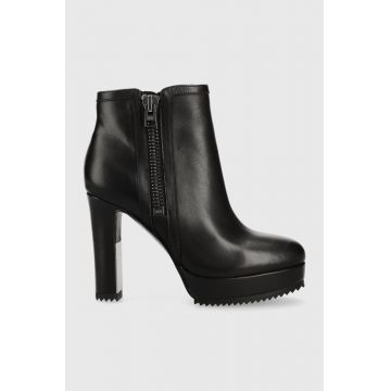 Dkny botine K2304397 femei, culoarea negru, toc pana, Liana