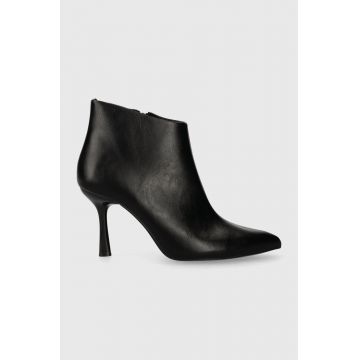 Answear Lab botine femei, culoarea negru, cu toc cui