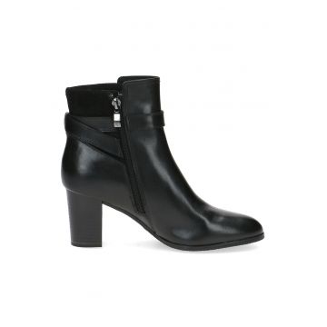Botine din piele si piele intoarsa