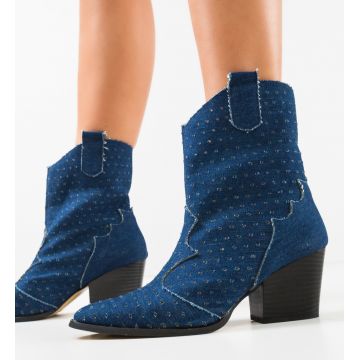 Botine Mustang Albastre