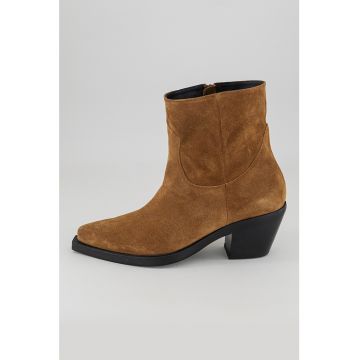 Botine Western de piele intoarsa