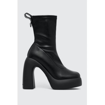 Karl Lagerfeld botine ASTRAGON HI femei, culoarea negru, cu toc drept, KL33750