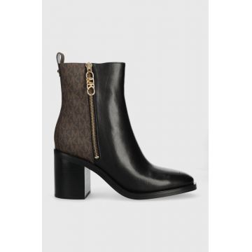 MICHAEL Michael Kors botine Regan femei, culoarea negru, cu toc drept, 40F3RGME8L