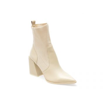 Botine ALDO albe, GANINA110, din piele naturala