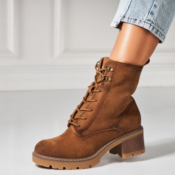 Botine dama Imblanite Kaki din Piele Ecologica Intoarsa Kudra Botine dama Imblanite Kaki din Piele Ecologica Intoarsa Kudra