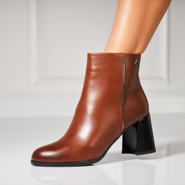 Botine dama Imblanite Maro din Piele Ecologica Shukra