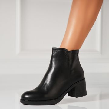 Botine dama Imblanite Negre din Piele Ecologica Khalish