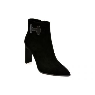 Botine EPICA negre, 13606B, din piele intoarsa