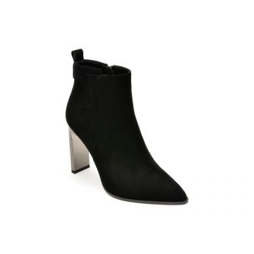 Botine EPICA negre, 13672BC, din piele intoarsa