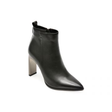 Botine EPICA negre, 13672BC, din piele naturala