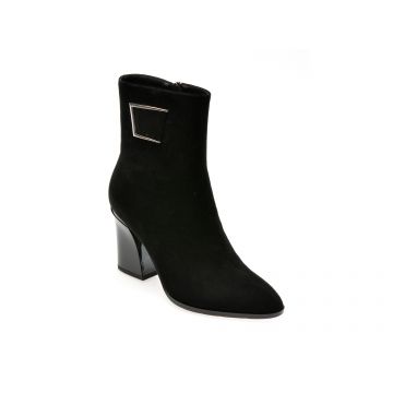 Botine EPICA negre, 18973BC, din piele intoarsa