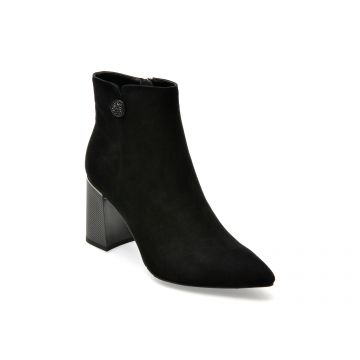 Botine EPICA negre, JI30025, din piele intoarsa