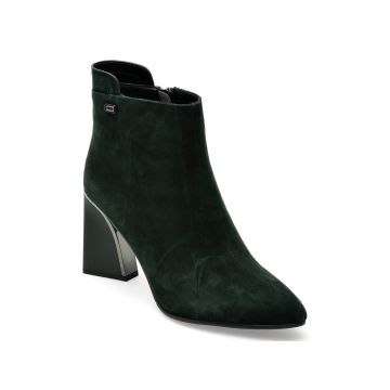 Botine EPICA verzi, F630036, din piele intoarsa