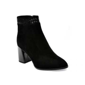 Botine GRYXX negre, QV00056, din piele intoarsa