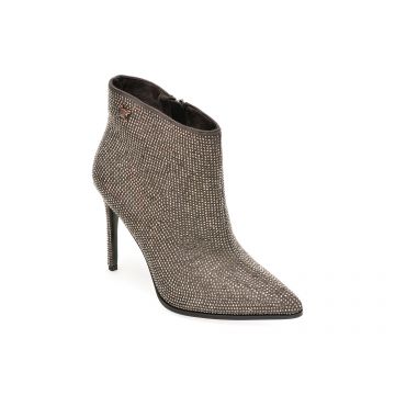 Botine LAURA BIAGIOTTI negre, 8325, din material textil