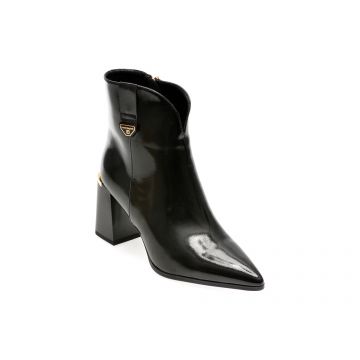 Botine LAURA BIAGIOTTI negre, 8332, din piele ecologica