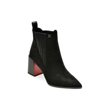 Botine LAURA BIAGIOTTI negre, 8335, din material textil