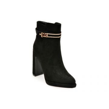Botine LAURA BIAGIOTTI negre, 8370, din material textil