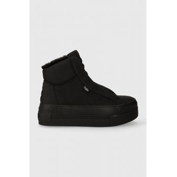 Buffalo botine Paired PhWarm femei, culoarea negru, cu platforma, izolat, 1630820