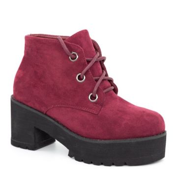 Botine cu Toc gros FD22 Red | Mei