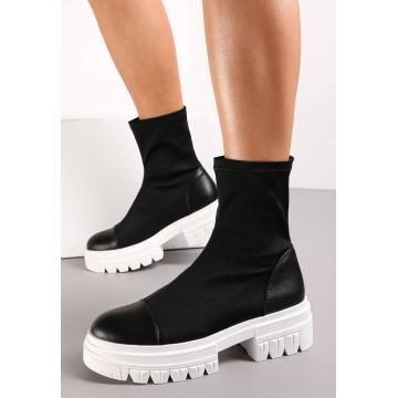 Botine Negru cu alb
