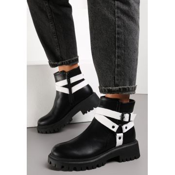 Botine Negru cu alb
