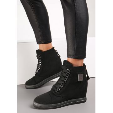 Botine Negru cu argintiu