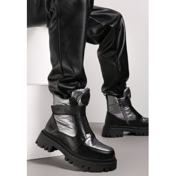 Botine Negru cu argintiu
