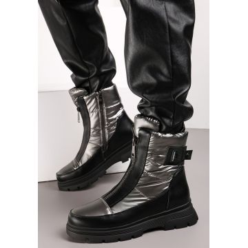 Botine Negru cu argintiu
