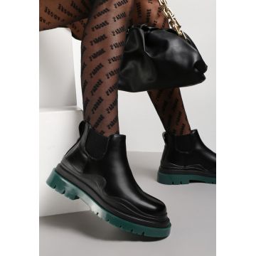 Botine Negru cu verde