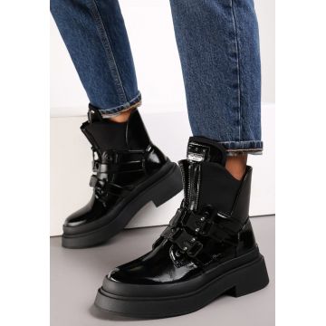 Botine Negru lăcuit
