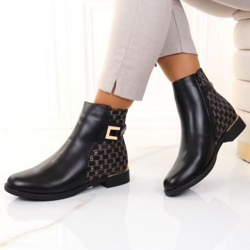 Botine cu toc patrat Lidena