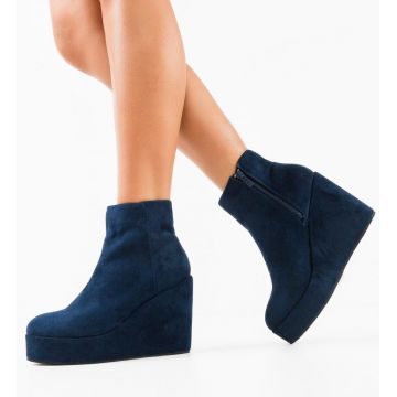 Botine dama Malone Bleumarin