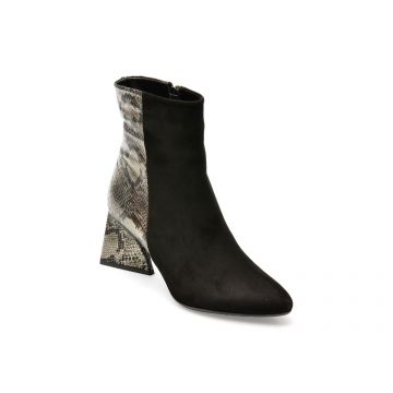 Botine EPICA negre, 1219, din piele intoarsa