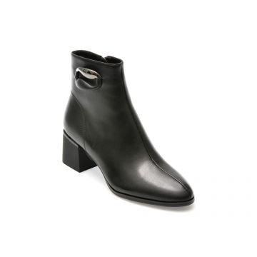 Botine EPICA negre, 14681B, din piele naturala