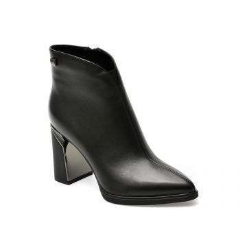Botine EPICA negre, 71382M4, din piele naturala