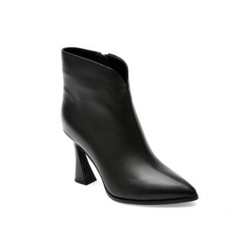 Botine EPICA negre, EE383, din piele naturala