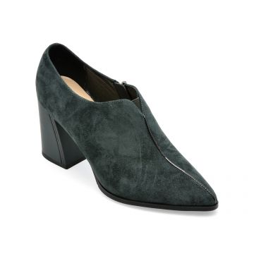 Botine EPICA verzi, 18J1371, din piele intoarsa
