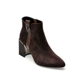 Botine FLAVIA PASSINI maro, W20, din piele intoarsa