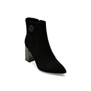 Botine FLAVIA PASSINI negre, H456, din piele intoarsa