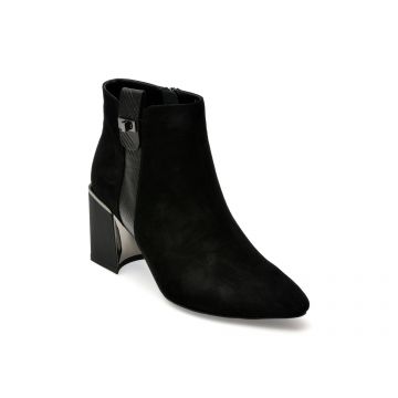 Botine FLAVIA PASSINI negre, W20, din piele intoarsa