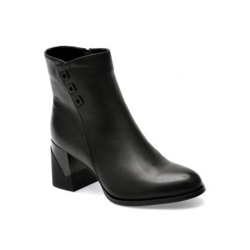 Botine GRYXX negre, 2R749, din piele naturala