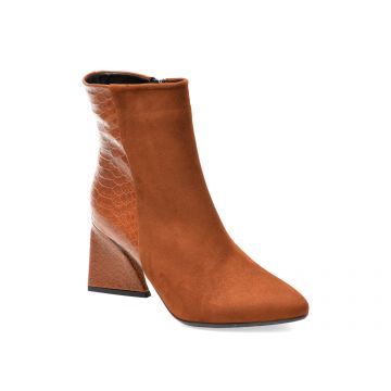 Botine EPICA maro, 1219, din piele intoarsa
