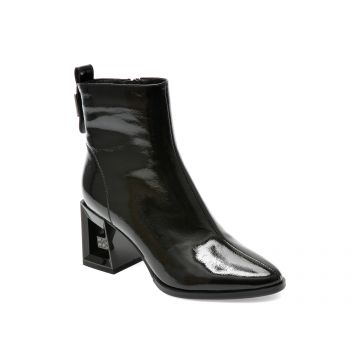 Botine EPICA negre, 22B406, din piele naturala lacuita
