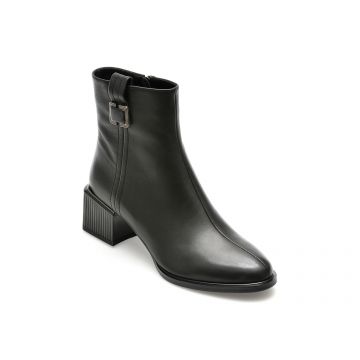 Botine GRYXX negre, A2183, din piele naturala