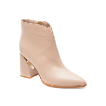 Botine GRYXX nude, 3C417, din piele naturala