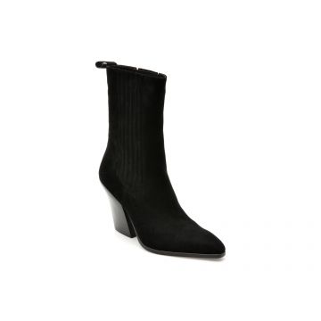 Botine EPICA negre, LM2342, din piele intoarsa