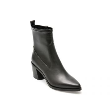 Botine EPICA negre, LM2431, din piele naturala