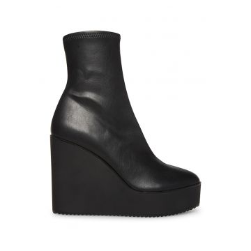 Botine wedge de piele ecologica Jassie