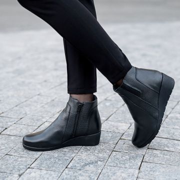 Ghete piele 1550 Negru Ghete piele 1550 Negru